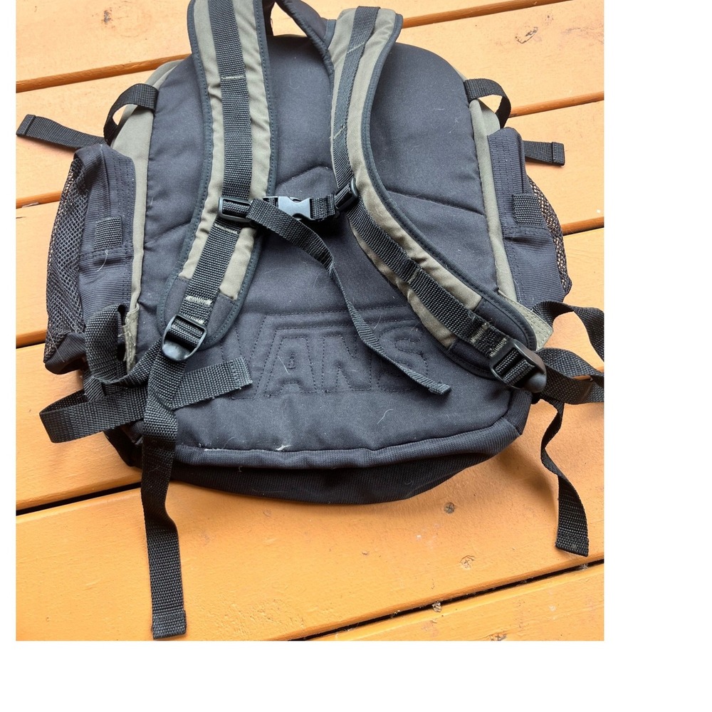 Vans Skate Backpack Black Olive Green Laptop Sleeve Utility Travel Bag Mens - Picture 2 of 9